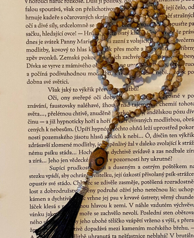 Náhrdelník s DZI korálkem 3 oka 